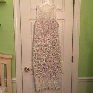 BHLDN white lace dress size medium